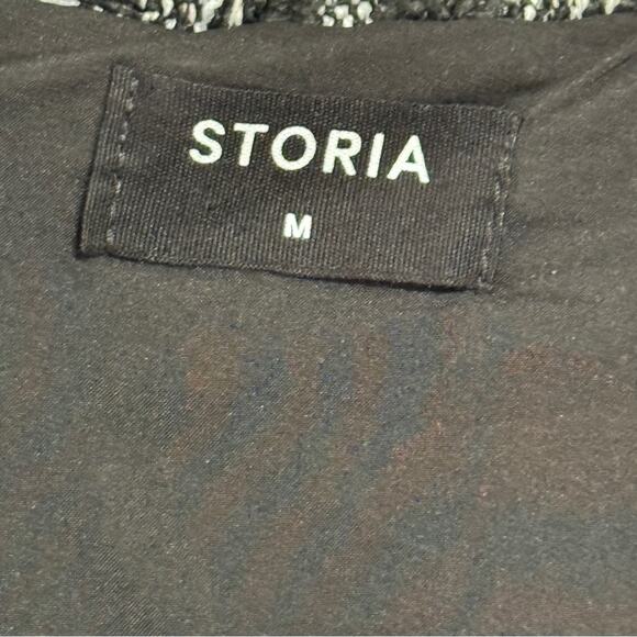 STORIA Plaid Tweed Double Breast Blazer Size M - Picture 4 of 6